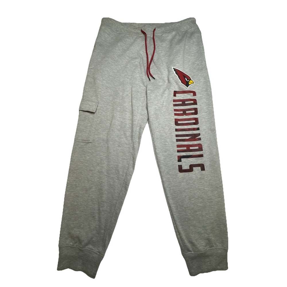 Sweatpants‎ Cargo Joggers Gray XL Zubaz Arizona Cardinals NFL Fleece Lining